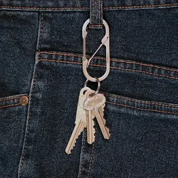 Bico Australia Keysafe Oval Carabiner Keyring Silver