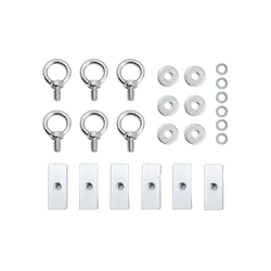M8 Stainless Steel Eye Bolt Tie Down Kit Rhino Pioneer Platform Rack [Qty: 6]