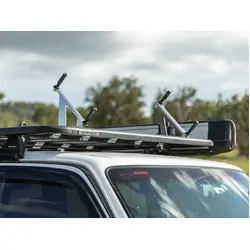 Angled Wind Deflector Maxtrax & TRED Mounts to suit Rhino-Rack Pioneer Platform [4 Slat Rack]