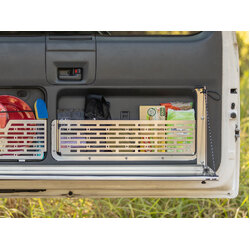 Rear Door Cage Net Replacement to suit Toyota Prado 120 [Natural Stainless]