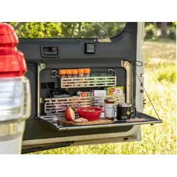 Compact Rear Door Drop Down Table to suit Toyota Prado 150 / Lexus GX 460 [Undara Black]