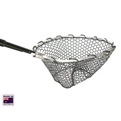 Hookem Telescopic Land Based Net - Interchangeable Offset Head - Rubber Netting - 2.0M To 3.6M