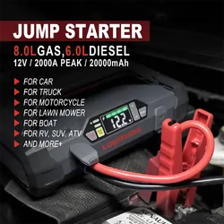 Ozcharge Lokithor 12V 2000A Jump Starter / 150Psi Air Inflator