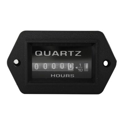 Lv Automotive 12-40Vdc Rectangular Hourmeter Black 0 - 99999.9 Hrs 36 X 22.6 Mm