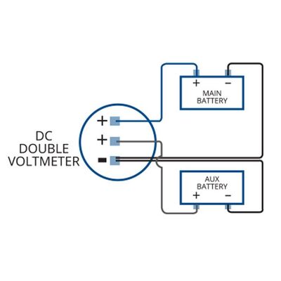 Lv Automotive Oled Dual Voltmeter 8 - 60Vdc Flush Mount