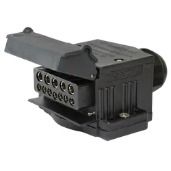 Trailer Socket 12Pin Flat Universal N/O N/C Micro Switch Reed Alternative With Led Indi