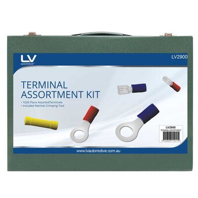 Terminal Assortment Kit 1026Pc Includes Ratchet Crimping Tool