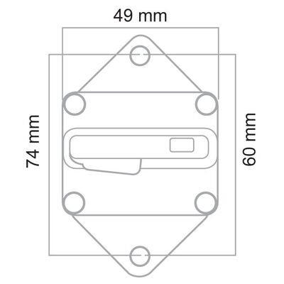 100A/42Vdc C.Breaker Panel Mnt Manual Reset Ip67