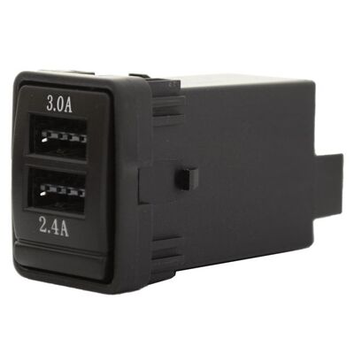 Nissan Late 2Xusb Port3.0/2.4A 2012-2017; Hole Size 27X20.3Mm 30.6X23.6Mm Orange Led