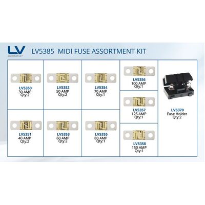 Midi Assortment Kit 15 Piece Includes 2 X Fuse Holder 13 X Assortment Fuses