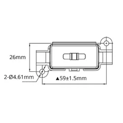 Midi Fuse Holder Black Base and Cover 30-125A
