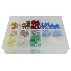 Micro Blade Fuse Assortment 101Pcs: 5Ax10; 7.5Ax10; 10Ax15 15Ax25; 20Ax15; 25Ax10; 30Ax15
