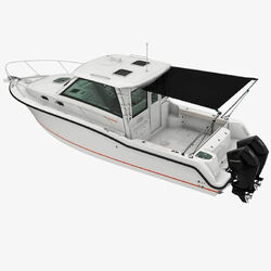 Oceansouth Cabin Cruiser Stern Shade Extension Kit - 2.9M x 2.6M (9.5ft x 8.5ft) - Grey |Outback Equ