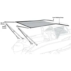 Oceansouth Stern Shade Kit 2.1m x 2.1m (7Ft x 7Ft) Grey