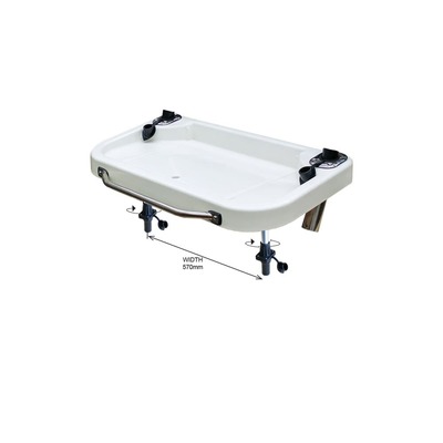 Oceansouth Extra Large Heavy Duty Bait & Fillet Table with Handle and S/S Rod Holders