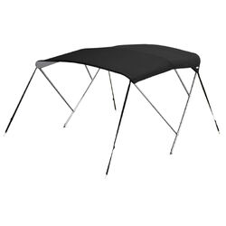 Oceansouth Stainless Steel 3 Bow Bimini Top - 1.5M x 1.7M - Maroon