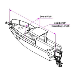 Oceansouth Pilot/Cruiser Boat Cover Grey 7.0m - 7.5m