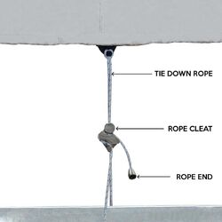 Oceansouth Pilot/Cruiser Boat Cover Grey 8M