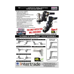 Ball Mount Raptor 4500Kg Adr Adjustable Long Shank