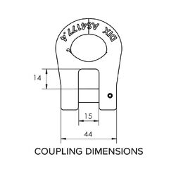 Mawby Hook Trailer Safety Chain Coupling 13mm 2pk