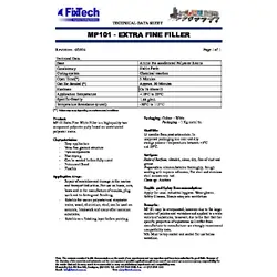 Fixtech MP101 Fine Filler - Extra Fine Gel Coat And Fine Repairs, White 1kg