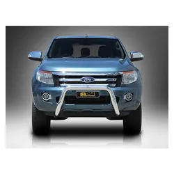 ECB 76mm Nudge Bar to Suit Ford Ranger PX 4WD Highrise 10/11 to 06/15 Silver Hammer Tone