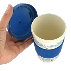 NautiGo Bamboo Travel Mug - 400ml - 'Nautical Knots'