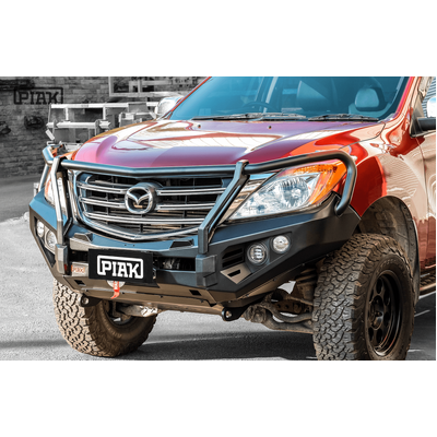 Piak Elite Post Bar To Suit Mazda BT50 2012 With Black Recovery Points and Orange Under Body Protection