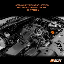 Preline-Plus Pre-filter Kit To Suit Ford Next Gen Ranger (3L 6Cyl) 2022-On
