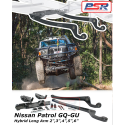 Performance Suspension Racing Nissan Patrol GQ-GU Hybrid Long Arm 5" Suits TD4.2, TB4.2, ZD30, TB45, TB4.8 MANUAL, TB4.2, TB4.8 AUTO - NO SWAY BAR - N
