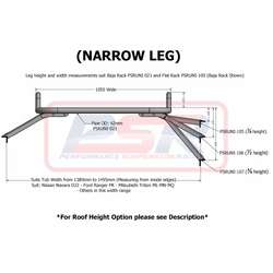 Performance Suspension Racing Baja Rack Universal Tub Rack with 1/4 Height Wide Leg Set of 4