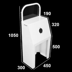 Prowave Boat Side Centre Console 450W X 300D X 1050H & Windscreen - White