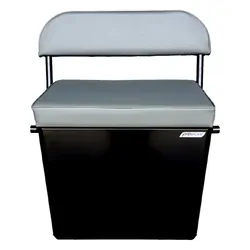 Prowave Centre Console Boat Seat Box 700L X 400W X 700H Swinging Backrest - Unpainted - Navy Blue Cushion