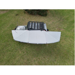 Rugged 4x4 Platinum 1.5m Semi-auto 180 Degree Awning (Fabric UVE95+%)