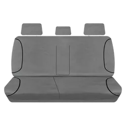 Tuff Terrain Canvas Black Seat Covers to Suit Toyota Hilux SR SR5 Dual Cab 07/15-On FRONT/REAR