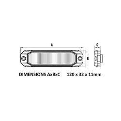 Roadvision LED Strobe Module White 10-30V 18W 10 Flash Pattern 6 LED Synchronizable SAE C1