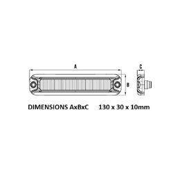Roadvision LED Strobe Module Amber 10-30V 18W 18 Flash Pattern 6 LED Synchronizable SAE C1