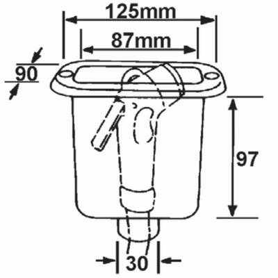 Container For Hand Shower - Oval