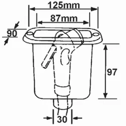 Container For Hand Shower - Oval