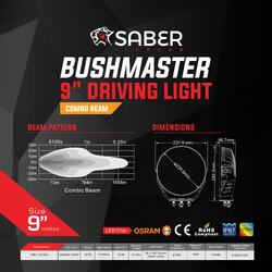 Saber Offroad 9" Driving Light - Combo Beam