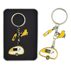 Van Go Collections Keyring Seasonal Collection 'Teardrop Caravan' Design