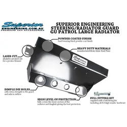 Superior Steering Radiator Guard Suitable For Nissan Patrol GU (Large Radiator) Front - SUP-GUPATLRGGRD