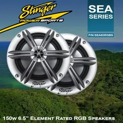 Phoenix Gold Powersport Series 6.5" Coaxial Speakers W/Led