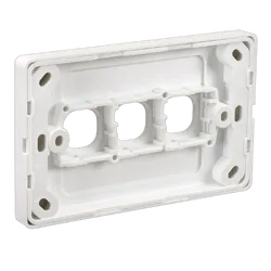 Projecta 3 Gang Blank Switch Plate - White