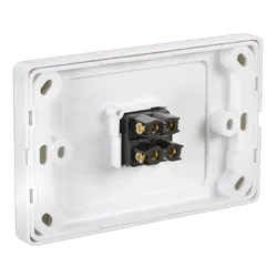 Projecta 1 Gang Switch Plate Including 10 Amp Mechanism - White
