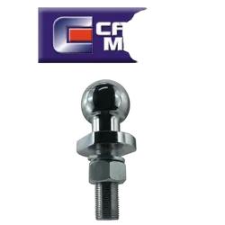 Cargo Mate 50mm Tow Ball Chrome Polished Finish Long Shank 3500kg Load Rating