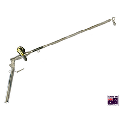 Hookem Teaser Extension Bar - 6 Adjustable Positions Up & Down - Heavy Duty - Incl Reel Seat & Clamp With M4 Screws & NutsTo Suit All Rod Holder Angl