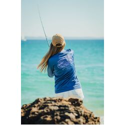 Nomad Design Tech Shirt Womens Catch & Release - Navy - 10