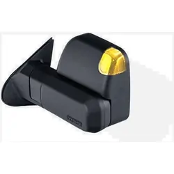 MSA Towing Mirrors to suit Mitsubishi Triton (2015-02/2024) - Black, Electric, Heated, Indicators, Blind Spot Monitoring