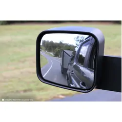 Towing Mirrors To Suit Tm1202 Mitsubishi Pajero Sport (Black, Electric, Indicators, Blind Spot Monitoring) 2015-Current